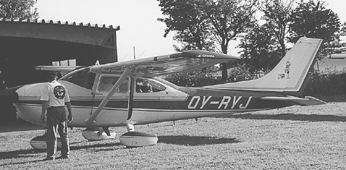 Her ses t af de tre fly der var i aktion over Djursland mandag aften i sidste uge