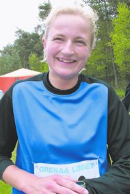 Sidsel H. Rasmussen er vinder p distancen 10 km. i Grenaa Lbet 2001